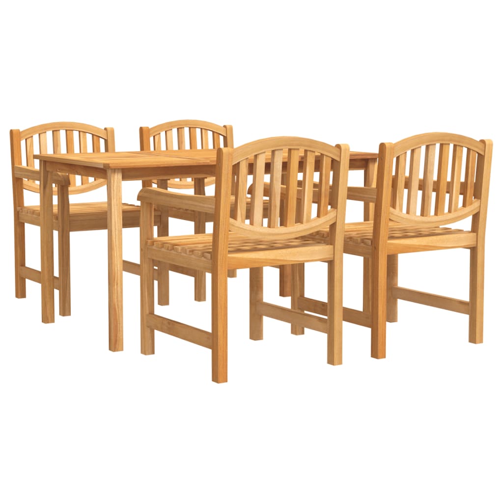 Set da Pranzo per Giardino 5 pz in Legno Massello di Teak | homemem39
