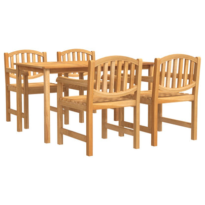 Set da Pranzo per Giardino 5 pz in Legno Massello di Teak | homemem39