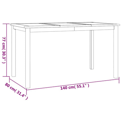 Set da Pranzo per Giardino 5 pz in Legno Massello di Teak | homemem39