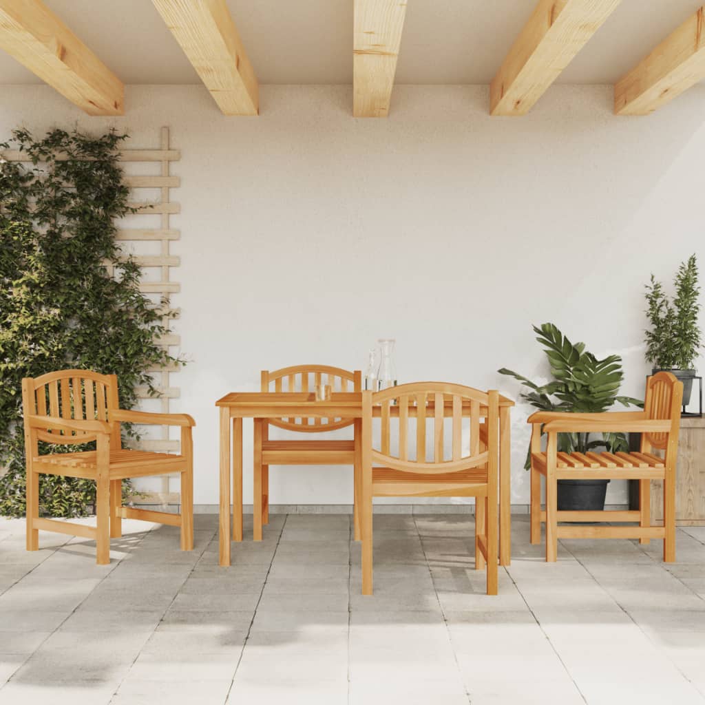 Set da Pranzo per Giardino 5 pz in Legno Massello di Teak | homemem39
