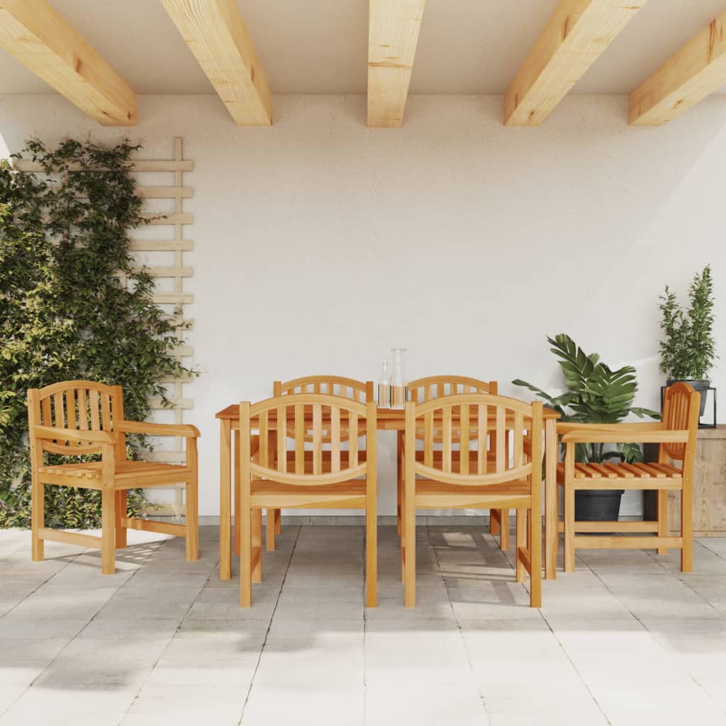 Set da Pranzo da Giardino 7 pz in Legno Massello di Teak | homemem39