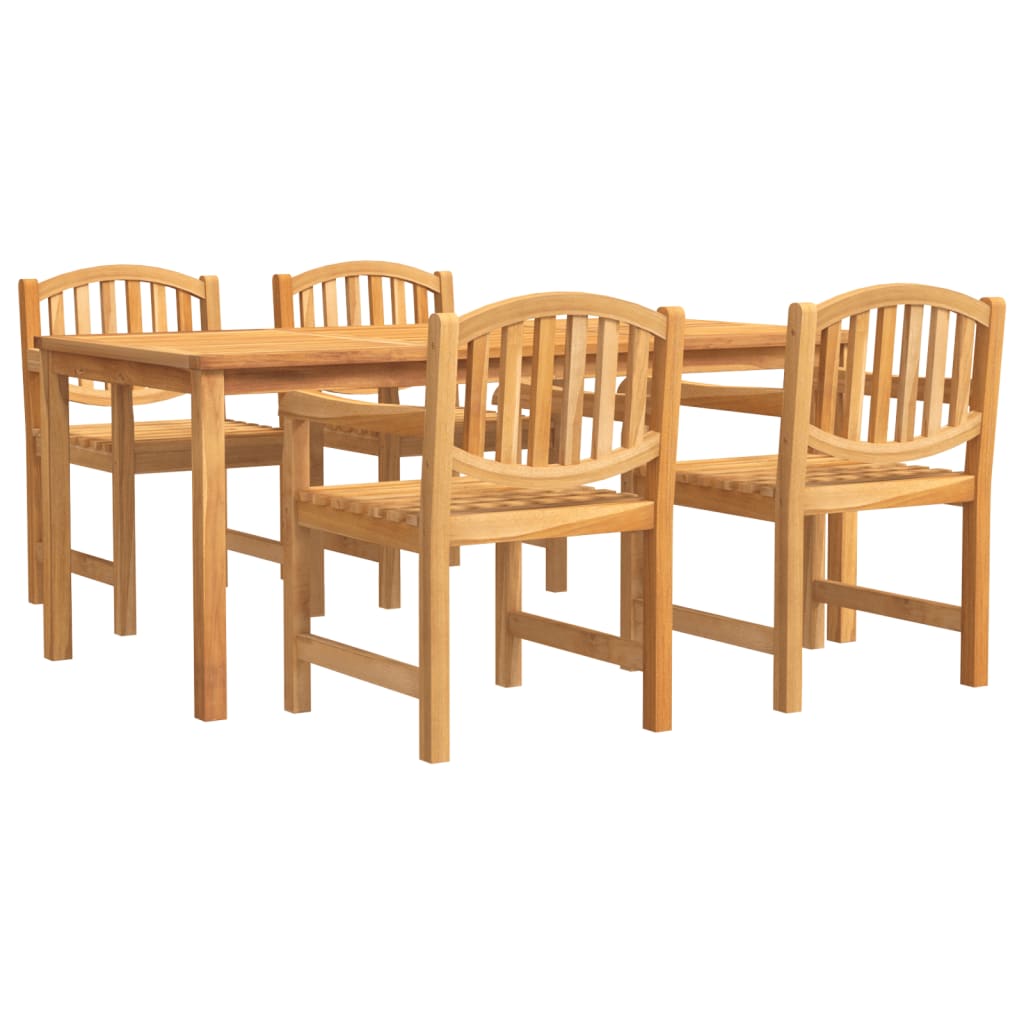 Set da Pranzo per Giardino 5 pz in Legno Massello di Teak | homemem39