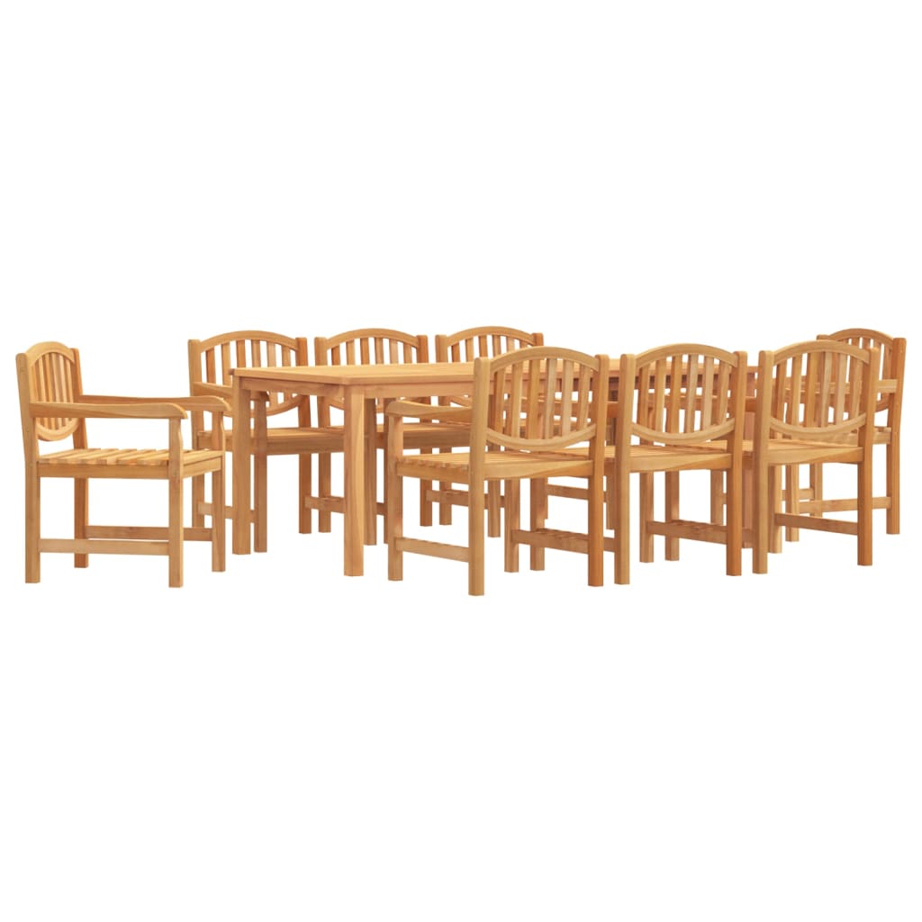 Set da Pranzo per Giardino 9 pz in Legno Massello di Teak | homemem39