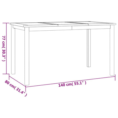 Set da Pranzo per Giardino 3 pz in Legno Massello di Teak | homemem39