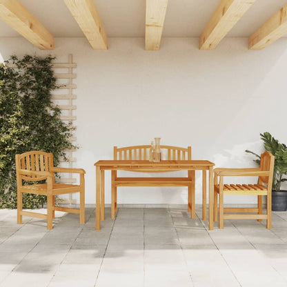 Set da Pranzo per Giardino 4 pz in Legno Massello di Teak | homemem39
