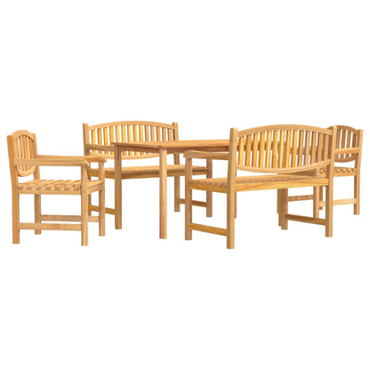Set da Pranzo per Giardino 5 pz in Legno Massello di Teak | homemem39