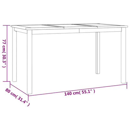 Set da Pranzo per Giardino 5 pz in Legno Massello di Teak | homemem39