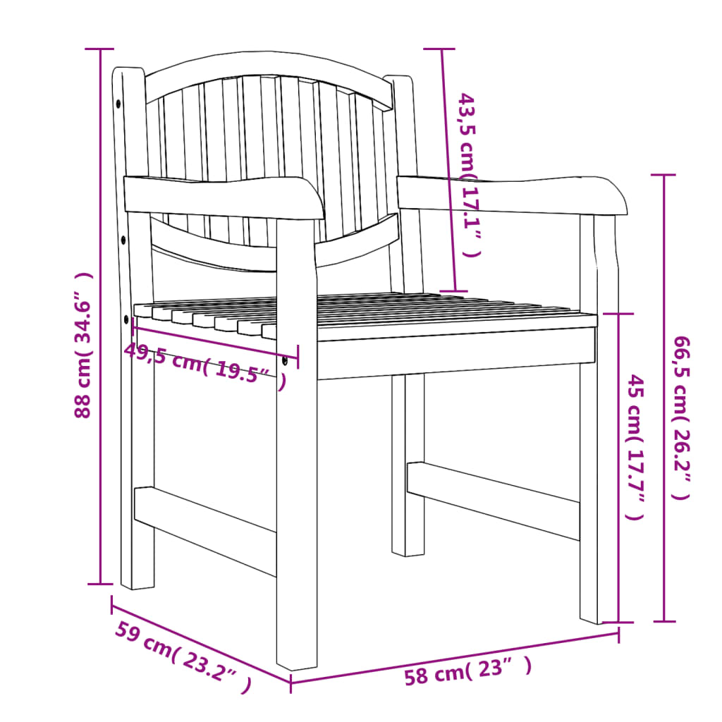 Set da Pranzo per Giardino 5 pz in Legno Massello di Teak | homemem39