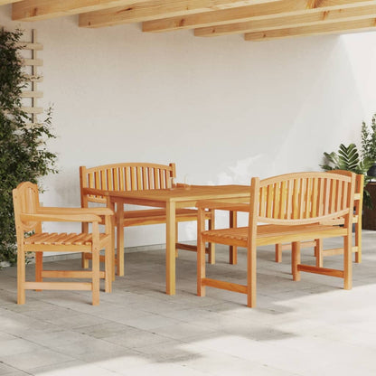 Set da Pranzo per Giardino 5 pz in Legno Massello di Teak | homemem39