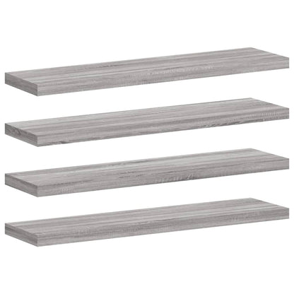 Mensole Parete 4pz Grigio Sonoma 40x10x1,5cm Legno Multistrato | homemem39