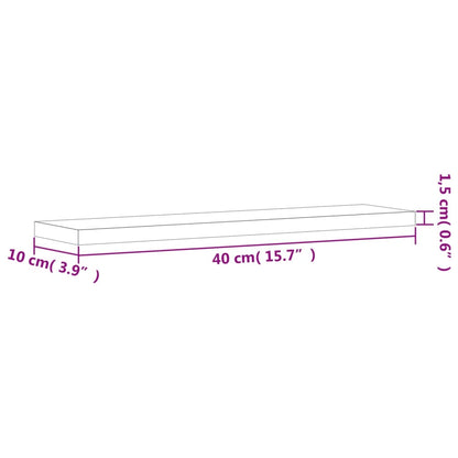 Mensole Parete 4pz Grigio Sonoma 40x10x1,5cm Legno Multistrato | homemem39