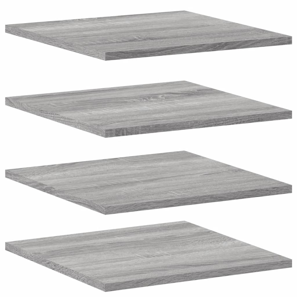 Mensole Parete 4pz Grigio Sonoma 40x40x1,5cm Legno Multistrato - homemem39