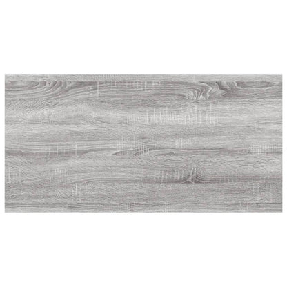 Mensole Parete 4pz Grigio Sonoma 60x20x1,5cm Legno Multistrato - homemem39