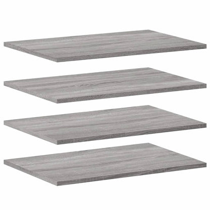 Mensole Parete 4pz Grigio Sonoma 60x40x1,5 cm Legno Multistrato - homemem39