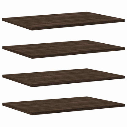 Mensole Parete 4pz Rovere Marrone 60x40x1,5cm Legno Multistrato - homemem39