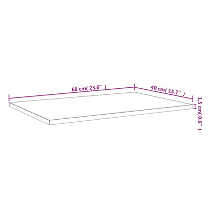 Mensole Parete 4pz Rovere Marrone 60x40x1,5cm Legno Multistrato - homemem39