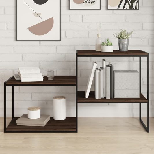 Mensole Parete 4pz Rovere Marrone 60x40x1,5cm Legno Multistrato - homemem39