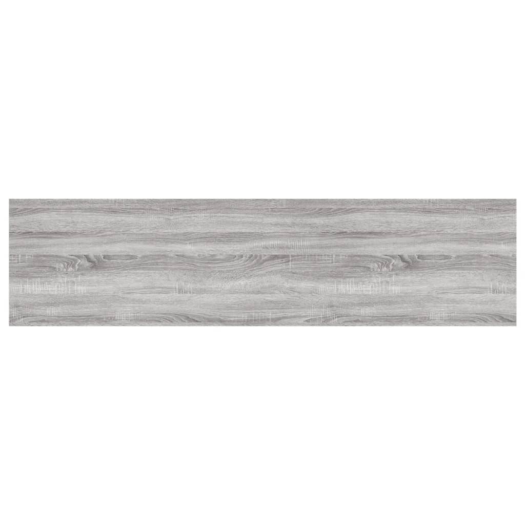 Mensole Parete 4pz Grigio Sonoma 80x20x1,5cm Legno Multistrato