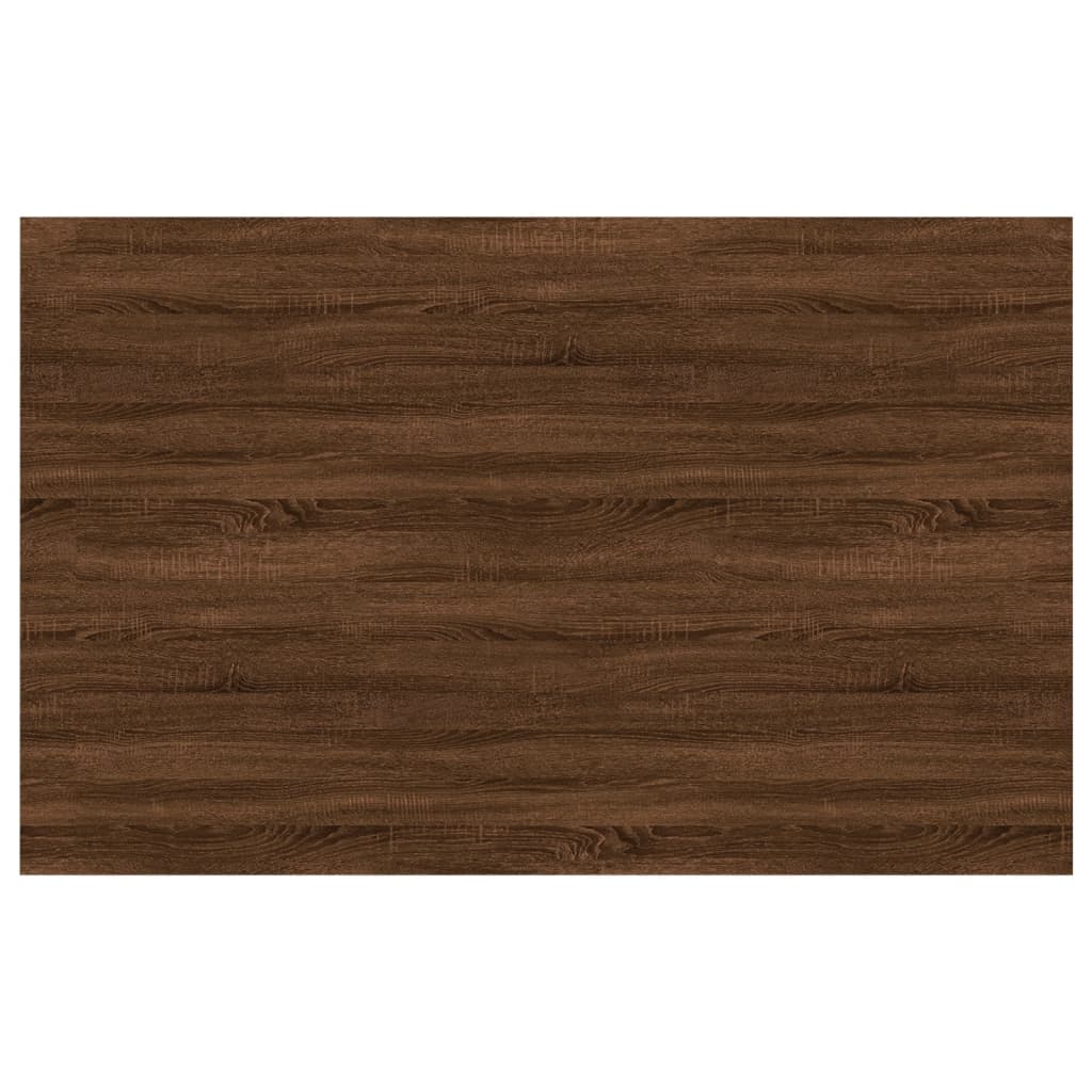 Mensole Parete 4pz Rovere Marrone 80x50x1,5cm Legno Multistrato