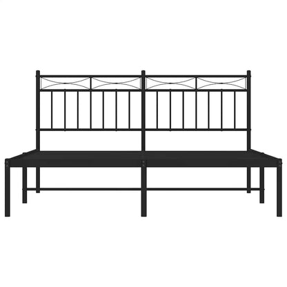 Giroletto con Testiera in Metallo Nero 150x200 cm | homemem39