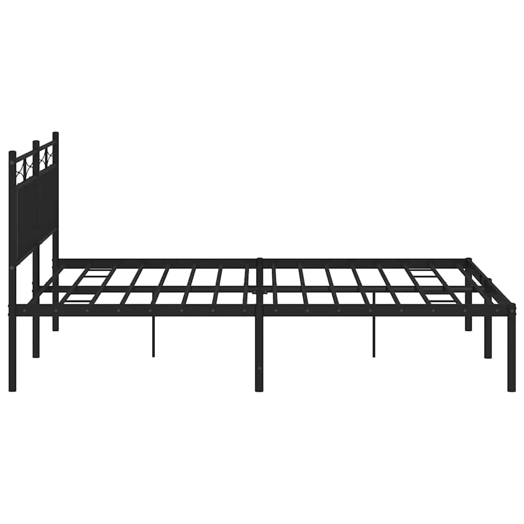 Giroletto con Testiera in Metallo Nero 150x200 cm | homemem39