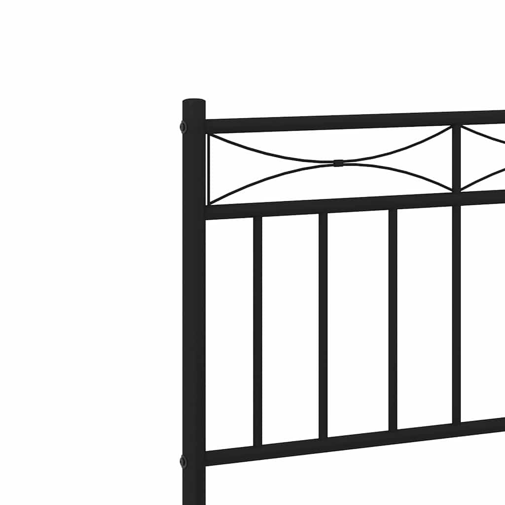 Giroletto con Testiera in Metallo Nero 150x200 cm | homemem39