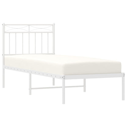 Giroletto con Testiera Metallo Bianco 80x200 cm | homemem39