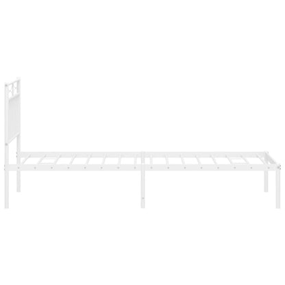 Giroletto con Testiera Metallo Bianco 80x200 cm | homemem39