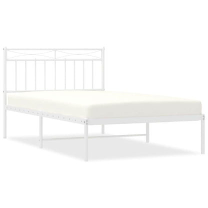 Giroletto con Testiera Metallo Bianco 100x200 cm | homemem39
