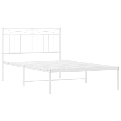 Giroletto con Testiera Metallo Bianco 100x200 cm | homemem39