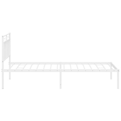 Giroletto con Testiera Metallo Bianco 100x200 cm | homemem39