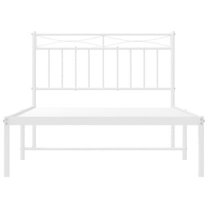Giroletto con Testiera Metallo Bianco 107x203 cm | homemem39