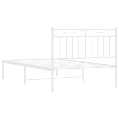 Giroletto con Testiera Metallo Bianco 107x203 cm | homemem39