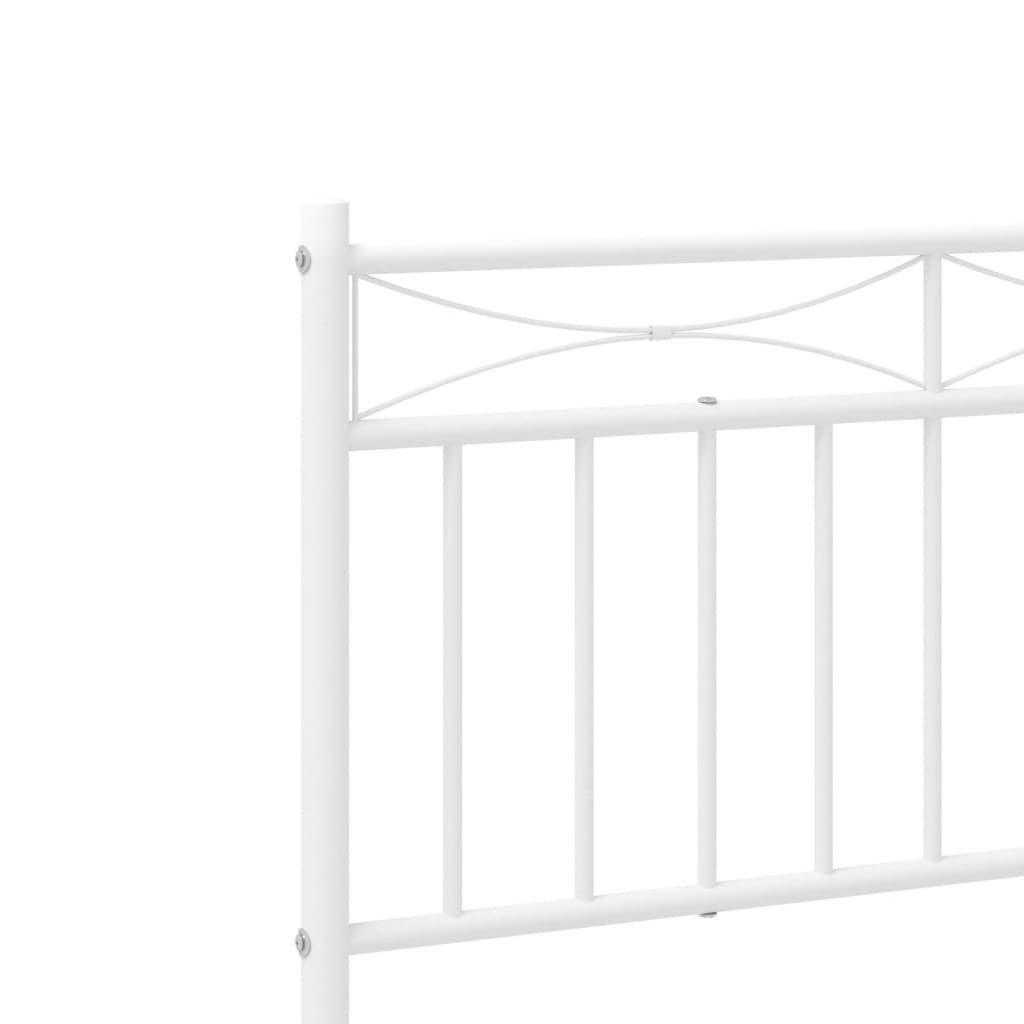 Giroletto con Testiera Metallo Bianco 107x203 cm | homemem39