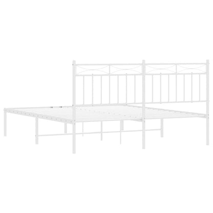 Giroletto con Testiera Metallo Bianco 150x200 cm