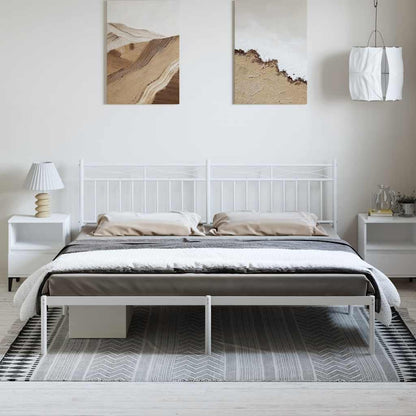 Giroletto con Testiera Metallo Bianco 193x203 cm | homemem39