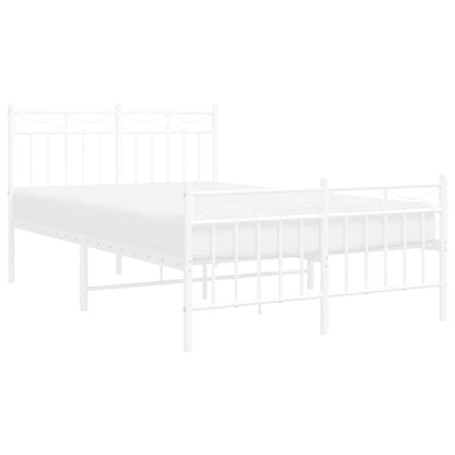 Giroletto con Testiera e Pediera Metallo Bianco 120x190 cm - homemem39