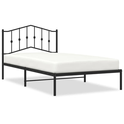 Giroletto con Testiera in Metallo Nero 107x203 cm - homemem39