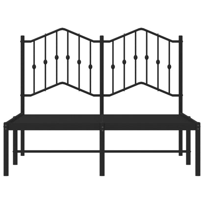 Giroletto con Testiera in Metallo Nero 120x190 cm | homemem39