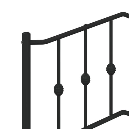 Giroletto con Testiera in Metallo Nero 120x190 cm | homemem39