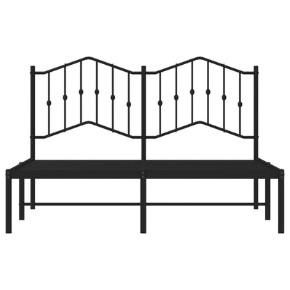 Giroletto con Testiera in Metallo Nero 140x190 cm | homemem39