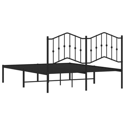 Giroletto con Testiera in Metallo Nero 140x190 cm | homemem39