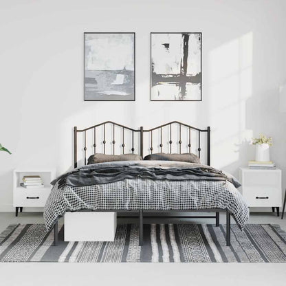 Giroletto con Testiera in Metallo Nero 150x200 cm | homemem39