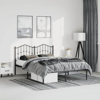 Giroletto con Testiera in Metallo Nero 150x200 cm | homemem39
