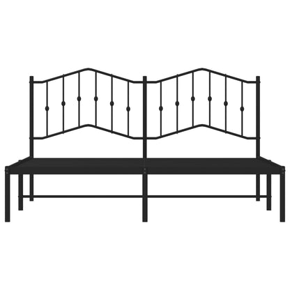 Giroletto con Testiera in Metallo Nero 180x200 cm | homemem39