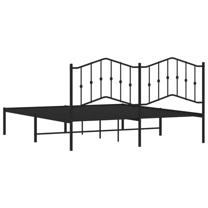 Giroletto con Testiera in Metallo Nero 180x200 cm | homemem39