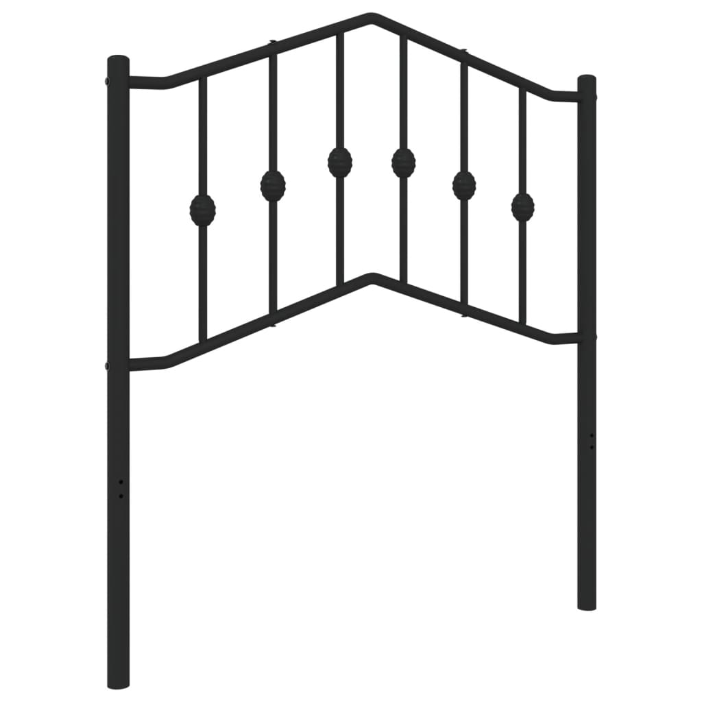Testiera in Metallo Nero 80 cm - homemem39