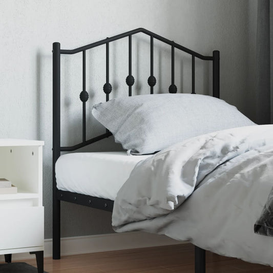 Testiera in Metallo Nero 80 cm - homemem39