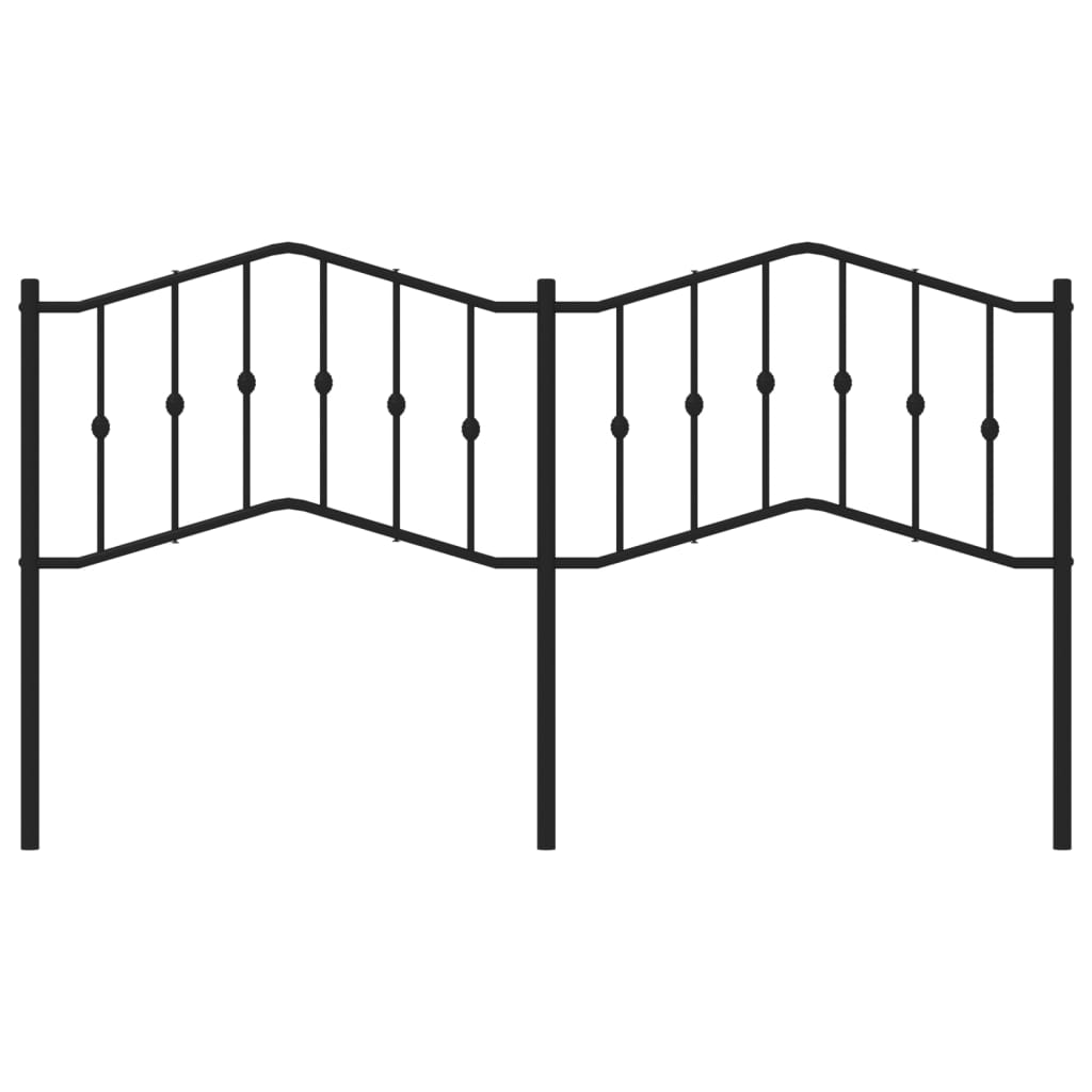 Testiera in Metallo Nero 160 cm - homemem39