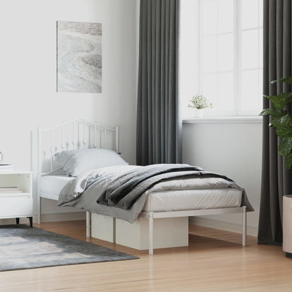 Giroletto con Testiera Metallo Bianco 80x200 cm | homemem39